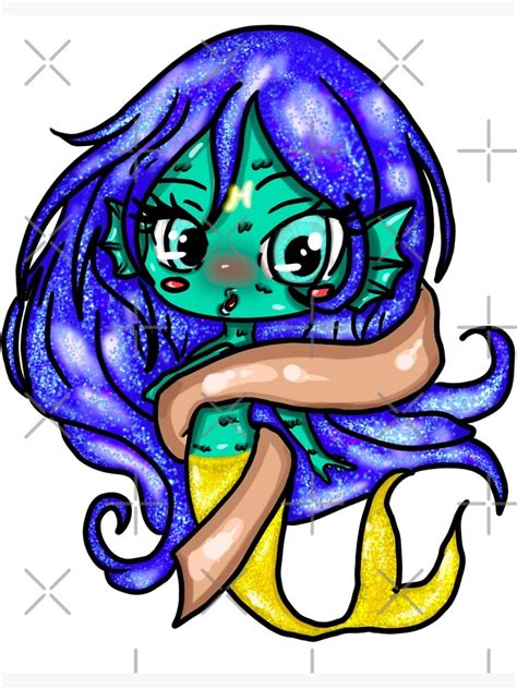 Pisces Zodiac Birthday Chibi Version 2 Mermaid Chibi Styleblue