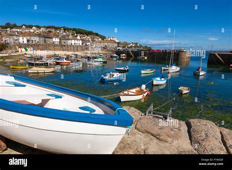 The Quaint Fishing Village Of Mousehole In Cornwall England Uk Stock