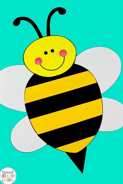 preschool bee craft   bee template natural beach