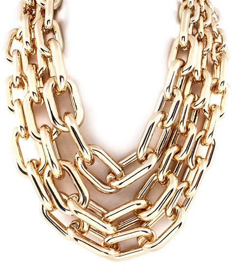 Chunky Chain Statement Necklace Gold Chunky Link Layered Necklace Big