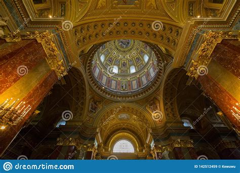 Details Of Cupola Of St Stephen S Basilica In Budapest Hungary