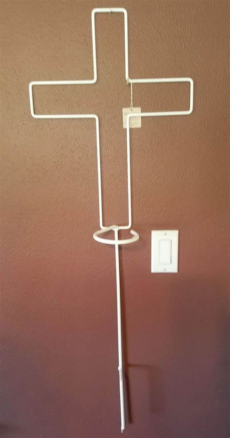 Cemetery Cross Flower Holder in | Flower holder, Flower pot crafts