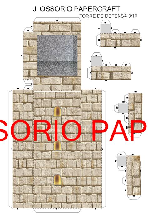 J Ossorio Papercraft Recortables Papercraft Recortable De Una Torre De