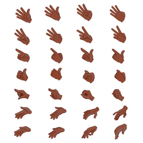 Premium Vector Hand Animation Poses Hands In Different Positions Key