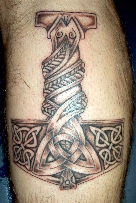 Viking Norse Nordic Mjolnir Tattoos Viking Tattoos Thor Hammer