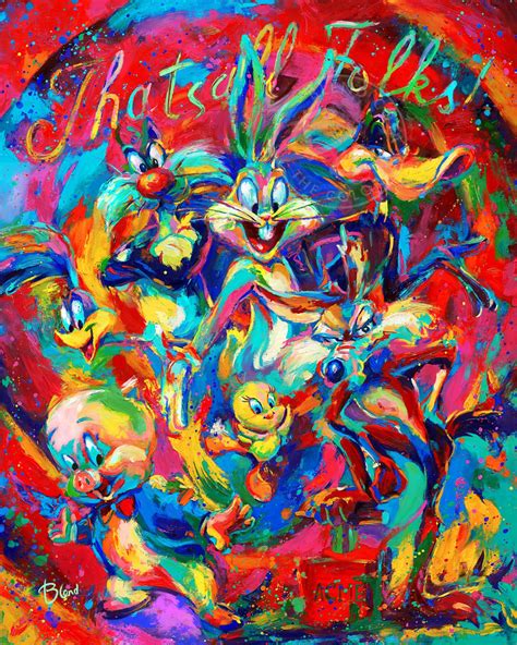 Thats All Folks Looney Tunes Art By Blend Cota
