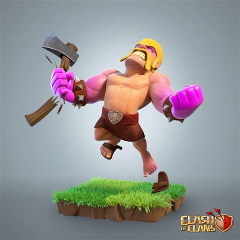 Artstation Clash Of Clans Barbarian Rage Supercell Art Dragon