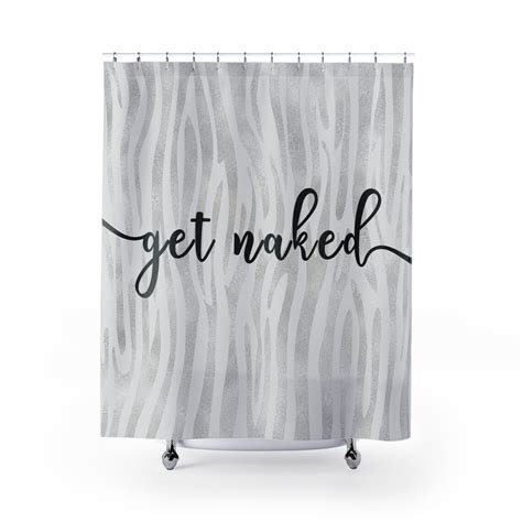 Get Naked Shower Curtain Bathroom Decoration Curtain Funny Etsy