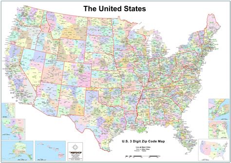 Printable Zip Code Maps Printable Map Of The United States