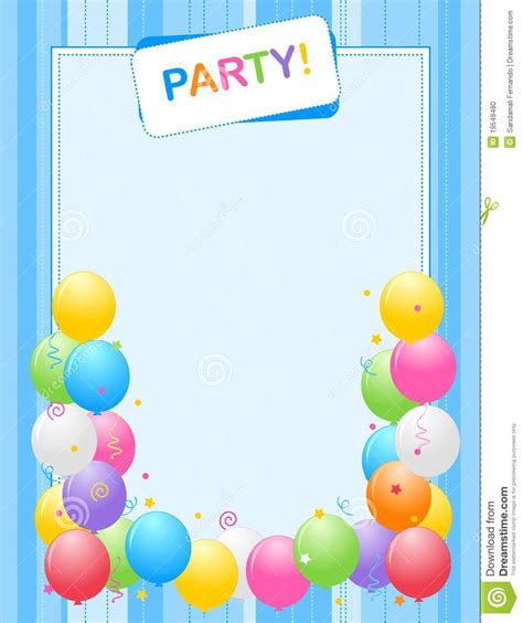 Party Invitation Frame Stock Photo Image 19549480