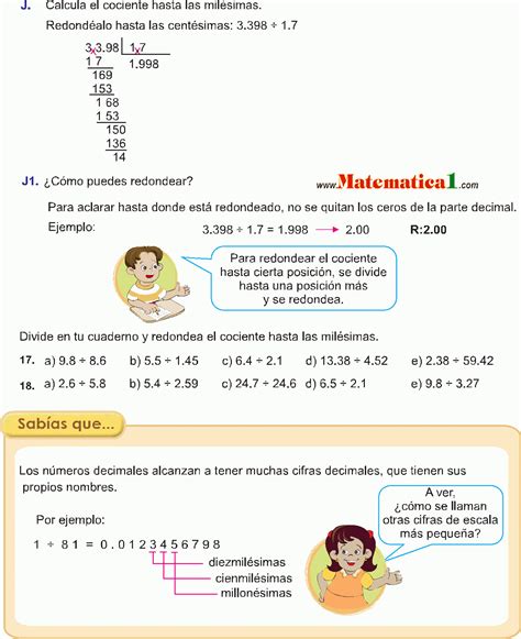 DivisiÓn Con NÚmeros Decimales Ejemplos Resueltos Pdf