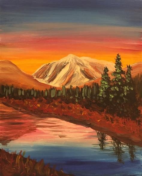 Mountain Morning Sunrise Pinots Palette Painting