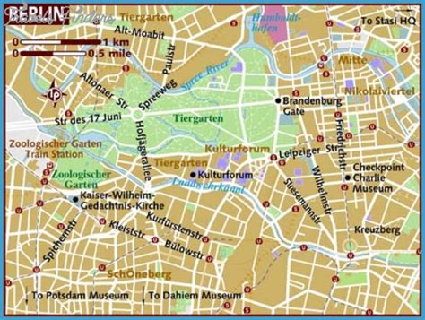 Berlin Map Tourist Attractions Travelsfinderscom