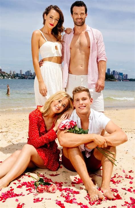 Home And Away On Screen Couple Raechelle Banno And Scott Lee With Fellow Cast Members Isabella
