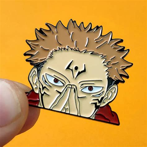 Cartoon Jujutsu Kaisen Itadori Yuji Enamel Brooch Pin Lapel Hard Metal