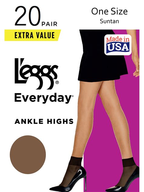 L'eggs - L'eggs Everyday Ankle High, 20 Pack - Walmart.com - Walmart.com