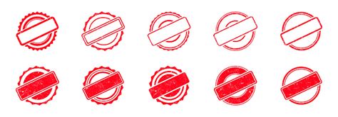 Rubber Stamp Vector Collection Vector Rubber Stamp Template Collection