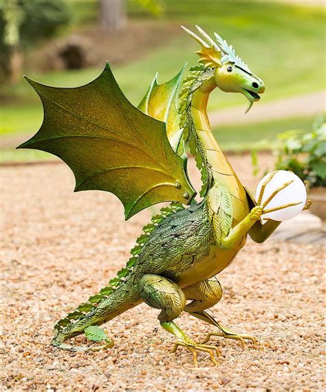 Green Solar Dragon Statue Dragon Garden Garden Statues Dragon Statue