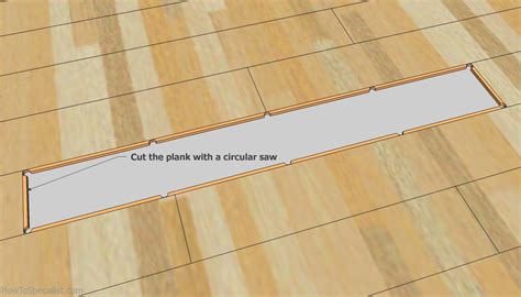Since the material is thin, laminate flooring cuts quickly when the proper tools are used. How to replace laminate flooring | HowToSpecialist - How to Build, Step by Step DIY Plans