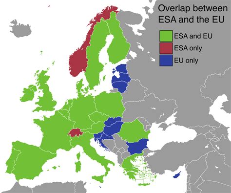 Overlap Between Membership Of The European Space Agency And The