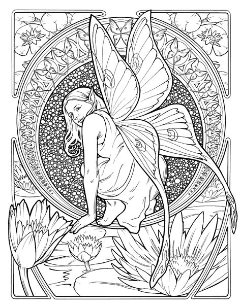 Pin By Brenda Mendenhall On Art I Like Detailed Coloring Pages Fairy