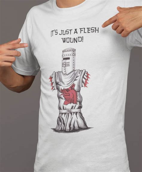 Monty Python Shirt Black Knight Shirt Just A Flesh Wound Shirt Etsy