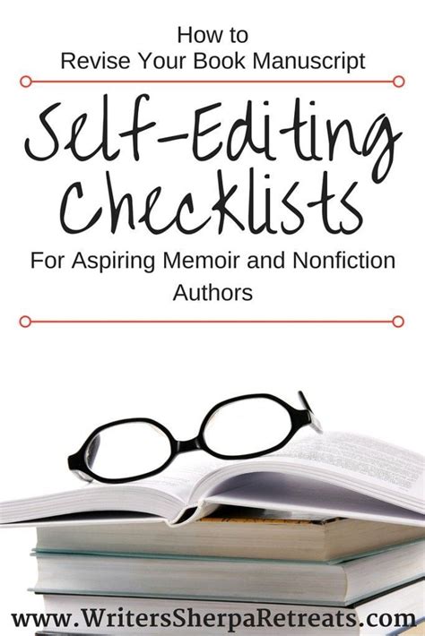A Self Editing Checklist For Aspiring Authors Editing Checklist Book