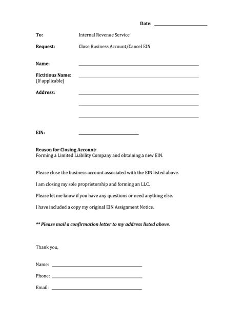 Ein Cancellation Letter Fill Out And Sign Online Dochub