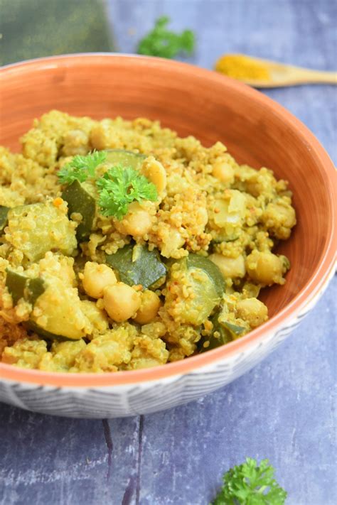 Curry De Quinoa Aux Pois Chiches Et Courgette Recette Végétalienne