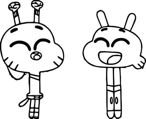 This entertaining gumballs coloring book allows you to draw, color, paint, decorate and embellish in a very simple way, in the same way as on a paper, book or magazine, using different options to paint as brushes, crayons or. Gumball And Darwin Yes Coloring Page