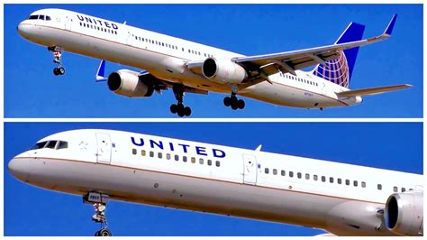 2 United Airlines Boeing 757 300 Land At Lax Plane Spotting October