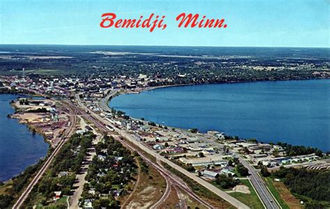 Aerial View Of Bemidji Minnesota 1960s Bemidji Aerial View