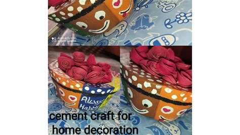 Cement craft for home decoration | easy to make 😍😍😍😍😍 - YouTube