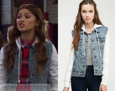 Kc Undercover Season 2 Episode 18 Kcs White Sleeve Denim Jacket