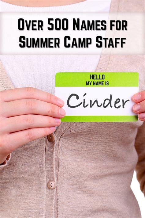 Over 500 Camp Names For Staff