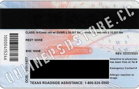 Texas Drivers License Template Psd Free Download