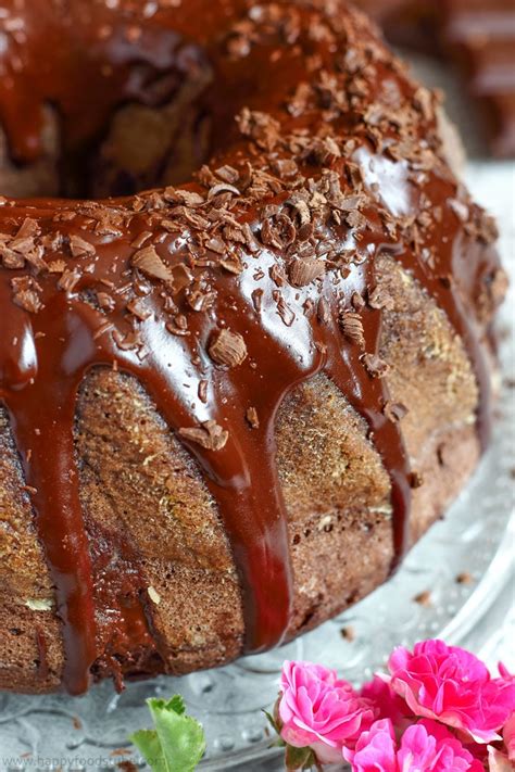 Grease a bundt cake pan with shortening, then dust it with flour. Chocolate Bundt Cake Recipe {Made From Scratch} - Happy ...