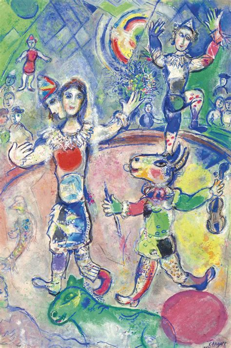 Marc Chagall The Circus At Larc En Ciel 1969 70 Chagall
