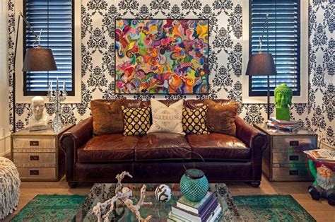 15 Living Rooms With Printed Wallpapers Home Design Lover