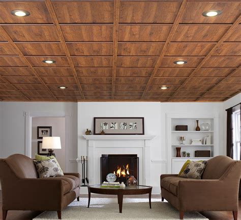 Wire cables hold the metal grid several inches from the. WoodTrac Ceilings - Traditional - Basement - Other - by ...