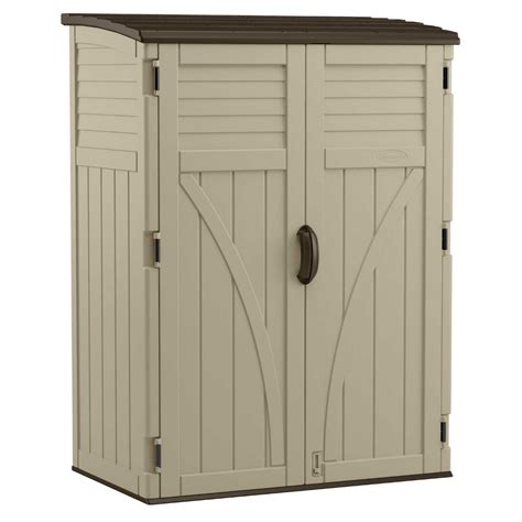 Suncast 4 Ft X 2 Ft Plastic Vertical Storage Shed With Floor Kit