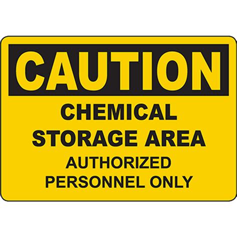 Caution Chemical Storage Authorized Personnel Sign Graphic Products