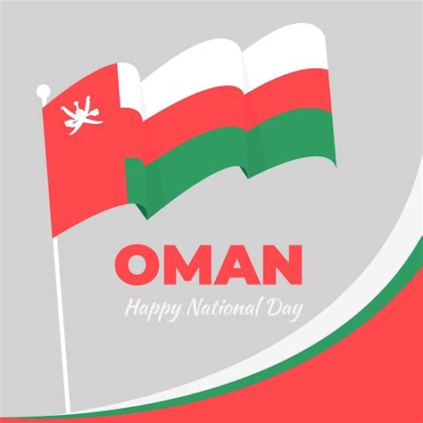 Premium Vector Flat Design National Day Of Oman With Flag