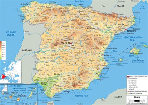 Political Map Of Spain In English