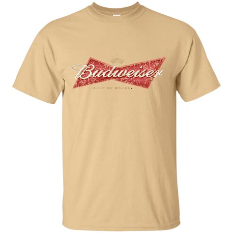 Budweiser Beer T Shirt Color Custom Designed Worn Pattern Label Beertshirtworld