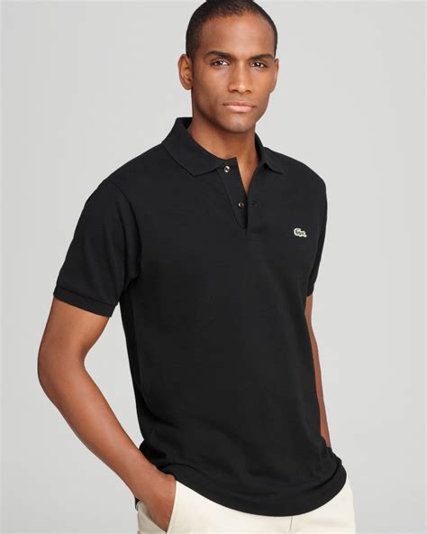 Lacoste Short Sleeve Piqu Polo Shirt Classic Fit In Black For Men Lyst