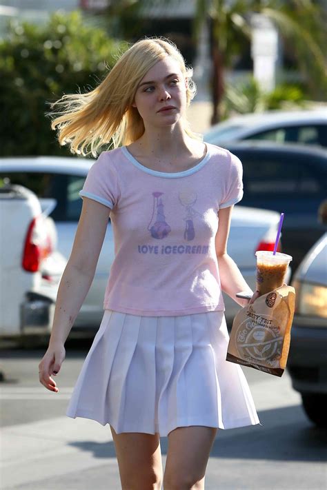 Elle Fanning Braless 2 Photos Thefappening