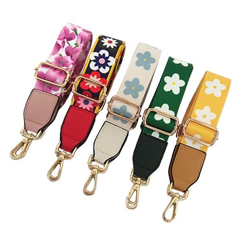 High Quality Canvas Bag Strap Accessories Flower Bag Strap Wide Bag Strap Purse Supply