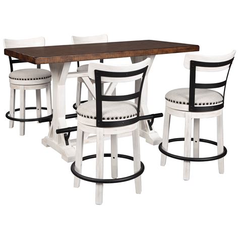 Signature Design By Ashley Furniture Valebeck D546 134x524 5 Piece Counter Height Table Set