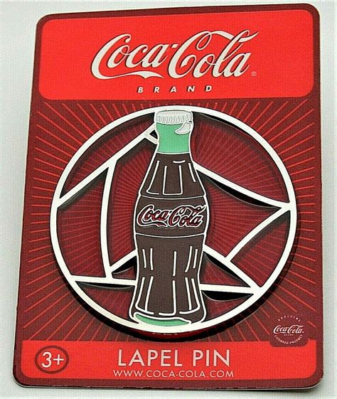 2000s Coca Cola Coke Bottle Holiday Translucent Sonoma Lapel Pin Nos